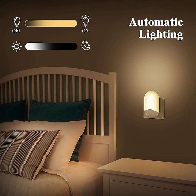 2 Pack Led Night Light, Warm White Night Lighting Uk Plug