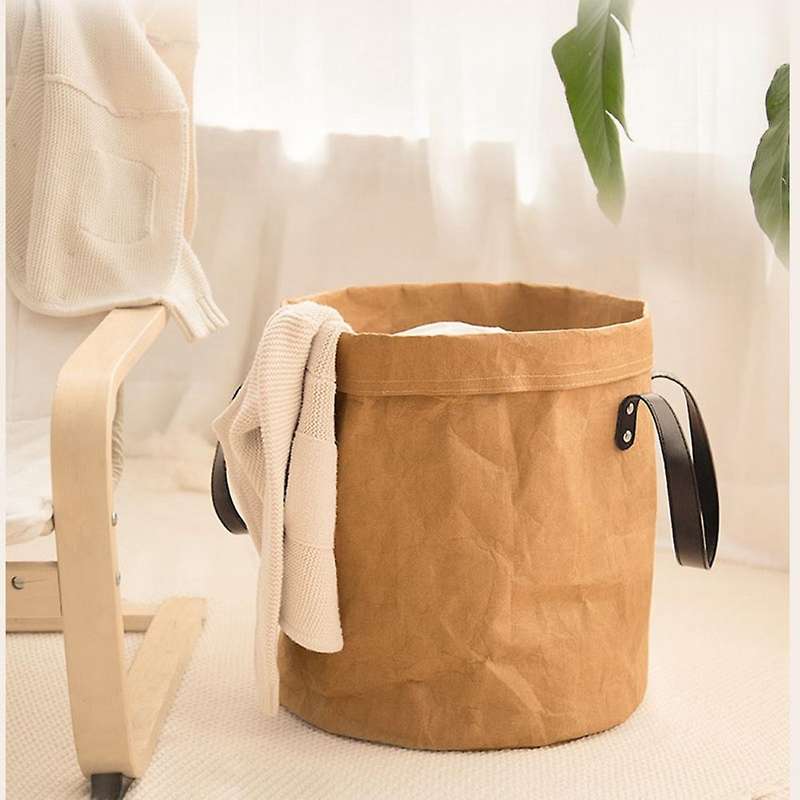 Upright Laundry Hamper Bag Laundry Basket with Handle for Bathroom-a