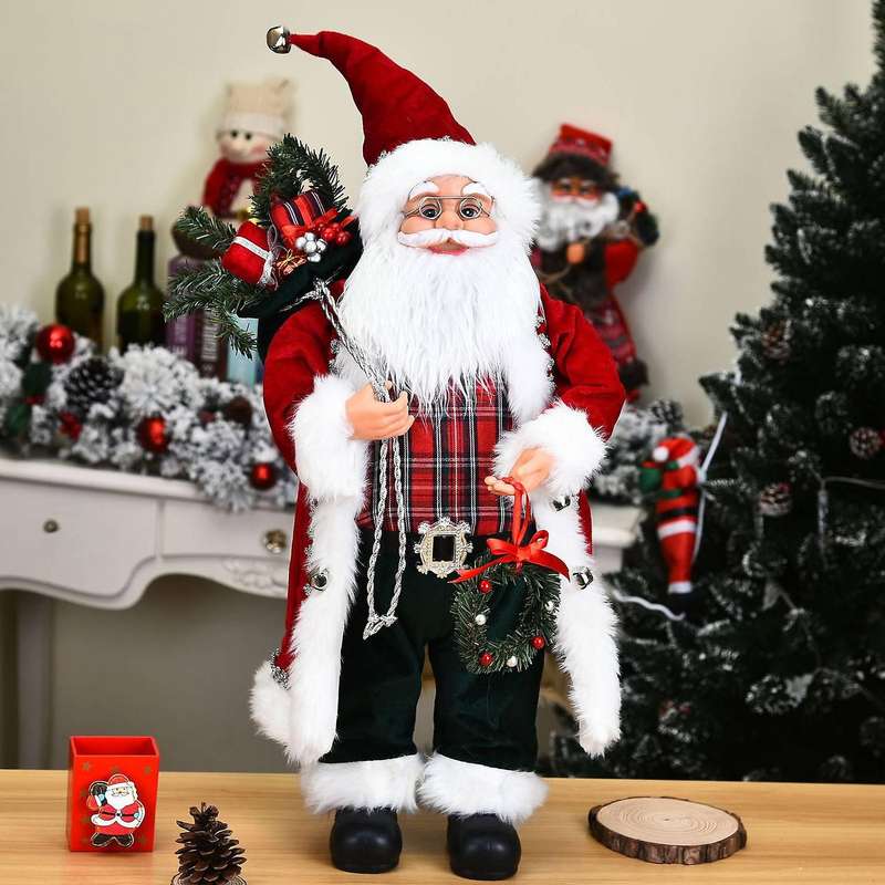 30cm Santa Claus Doll Decorations for Home Children's New Year Gift