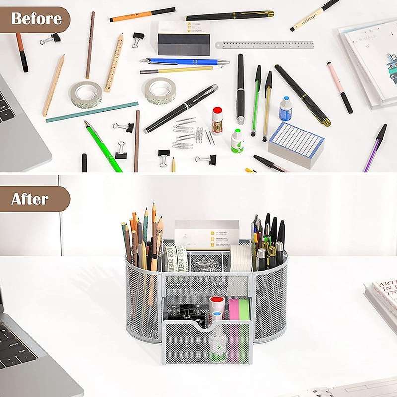 Desk Organizer Office Metal Stationary Holder Decor for Office