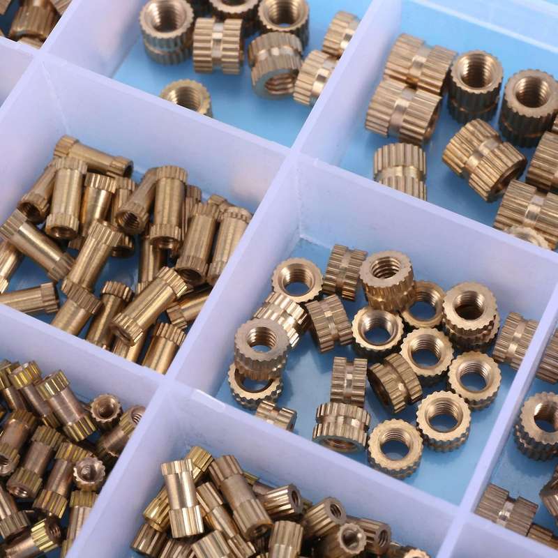 370pcs M2 M3 Internal Thread Knurled Nut Brass Insert Nut Sorting Kit