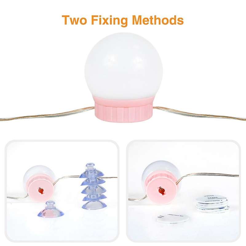 Led Makeup Mirror Light Press Dimming Vanity Dressing Lamp,14 Bulbs