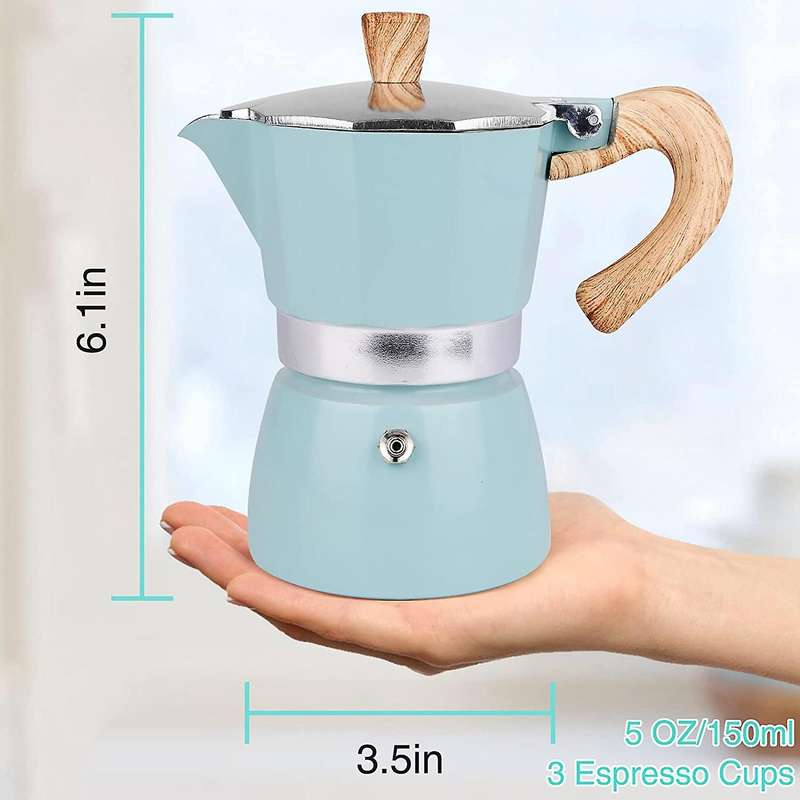 Stovetop Espresso Maker,3 Espresso Cup Moka Pot