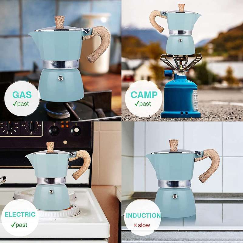 Stovetop Espresso Maker,3 Espresso Cup Moka Pot