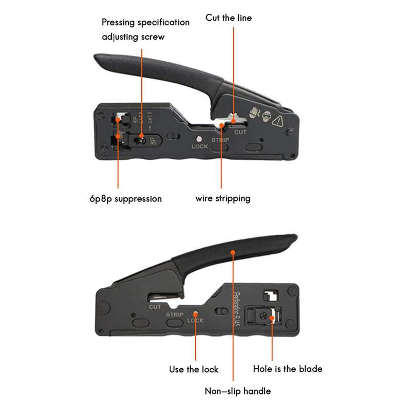 Network Cable Crimper for Rj45 Cat7 Cat6 Cat5 Rj11 Rj12 Connector
