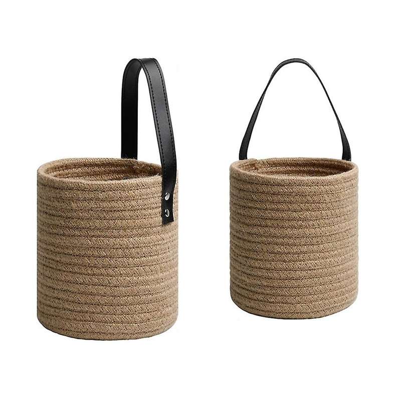 Plant Hanging Basket Imitation Rattan Wall Hanging Flower Pot D