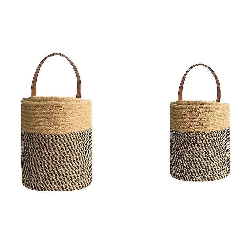 Plant Hanging Basket Imitation Rattan Wall Hanging Flower Pot C