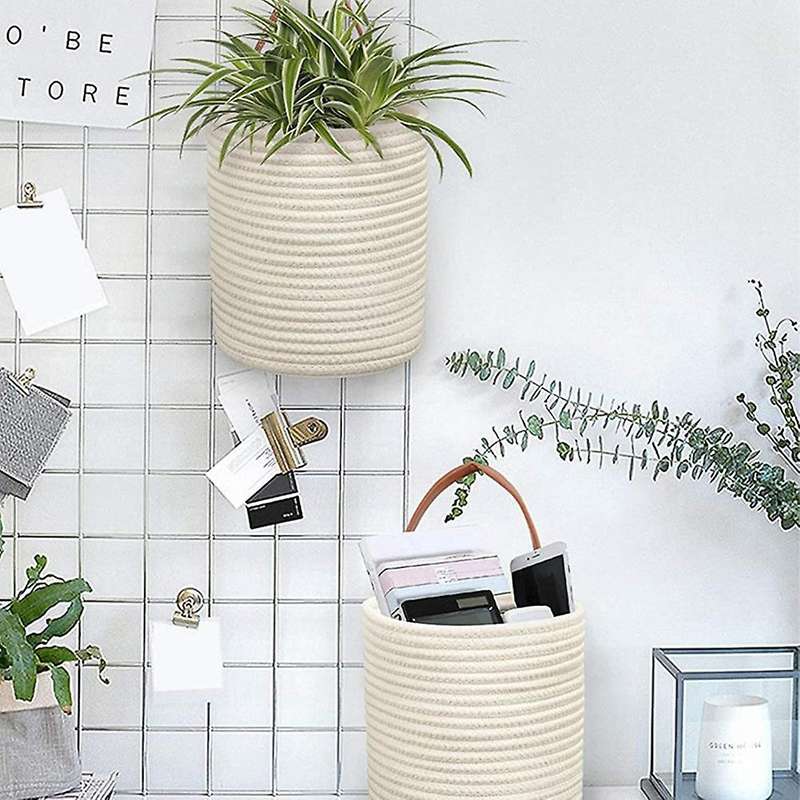 Plant Hanging Basket Imitation Rattan Wall Hanging Flower Pot B