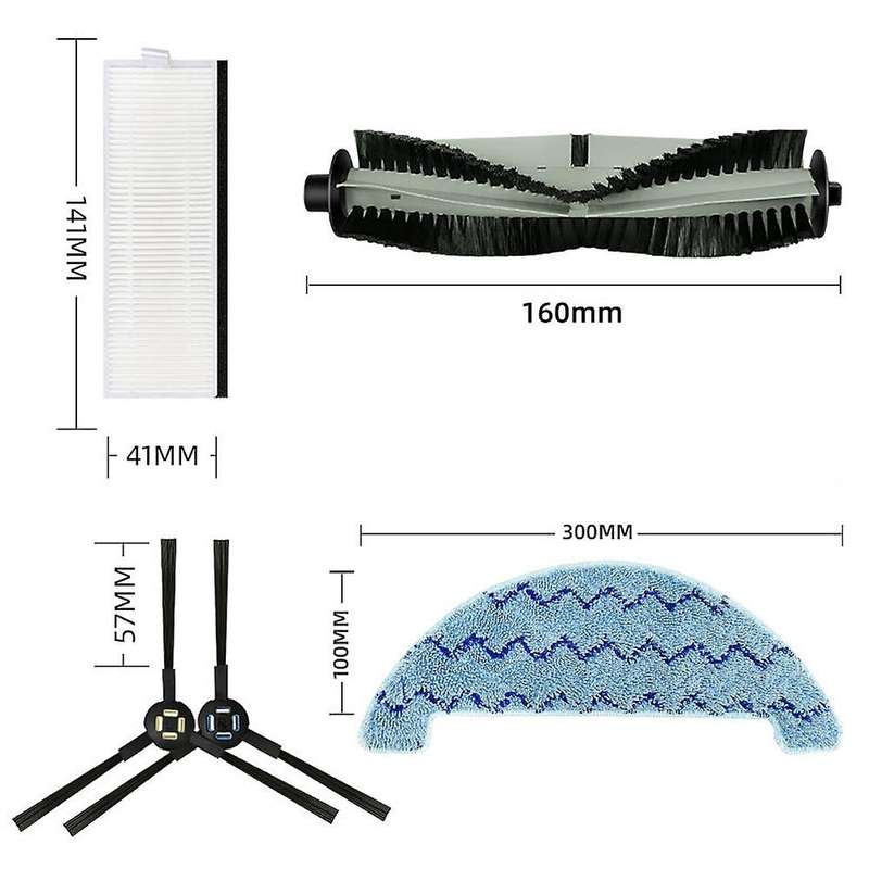 Main Side Brush Hepa Filter Mop Cloth for Ilife A7/a9s/x785/x750/x800