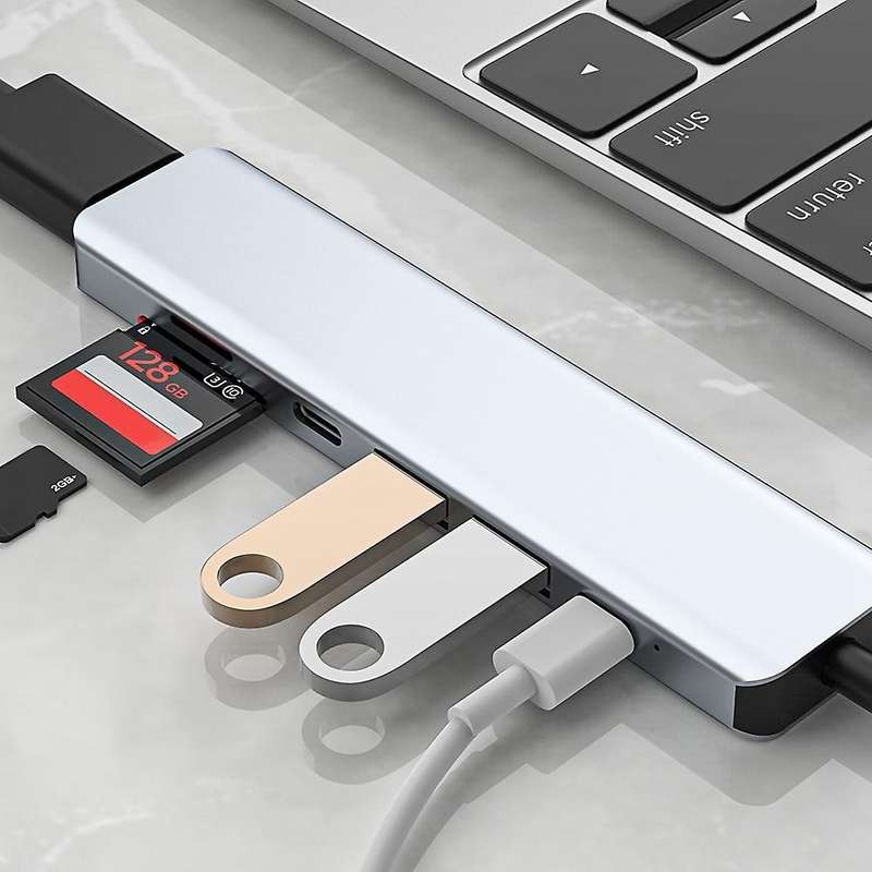 Type C to Hdmi-compatible 4k Usb-c 3.0 Adapter Hub for Macbook