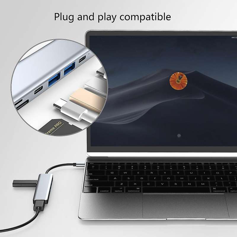 Type C to Hdmi-compatible 4k Usb-c 3.0 Adapter Hub for Macbook