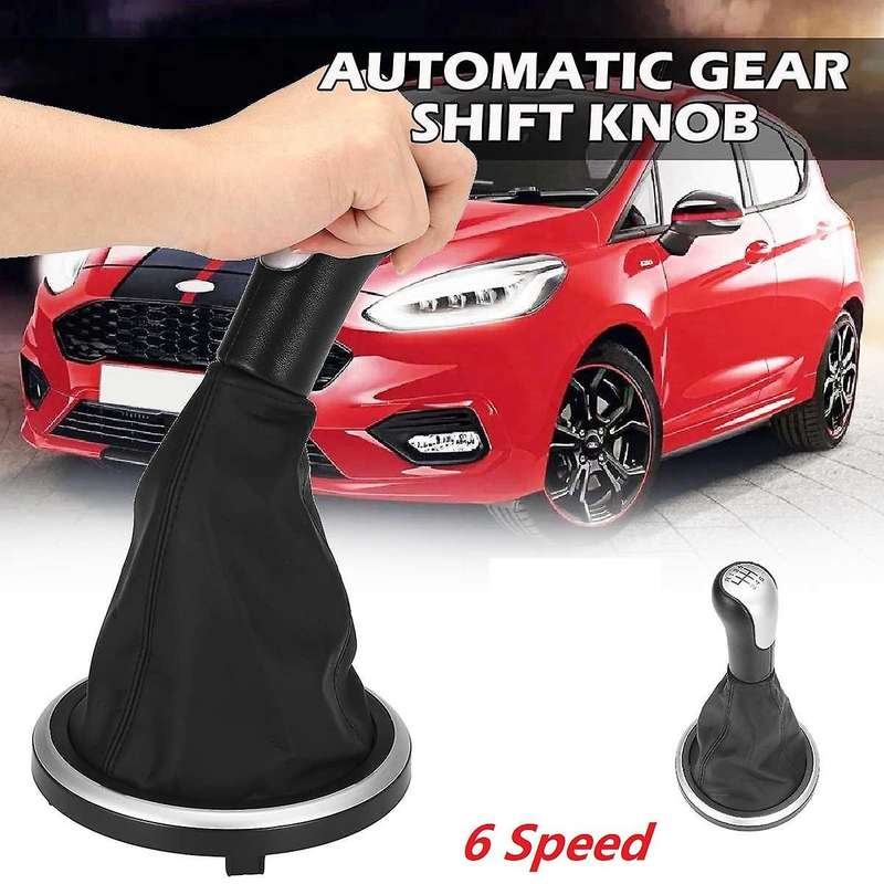 Silver 6 Speed Car Gear Shift Knob for Ford Fiesta Fusion 2002-2022
