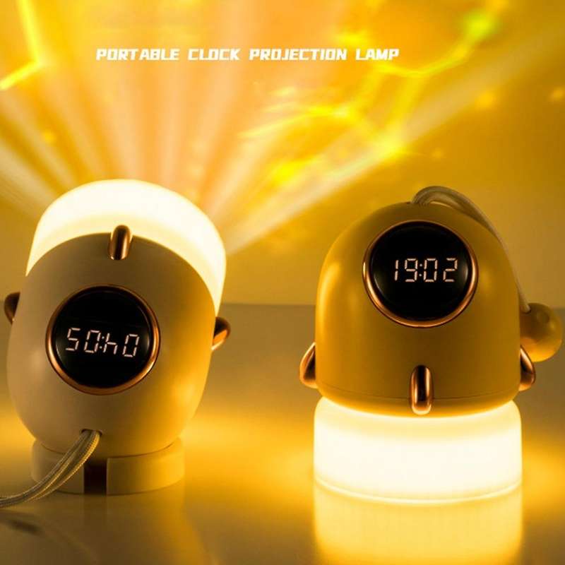 Small Rocket Clock Projection Lamp Usb Countdown Bedside Led A