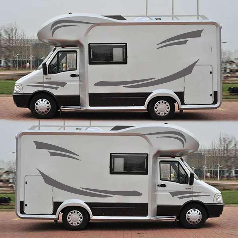Rv Motorhome Universal Body Sticker Diy Graphices Decal Sticker Gray