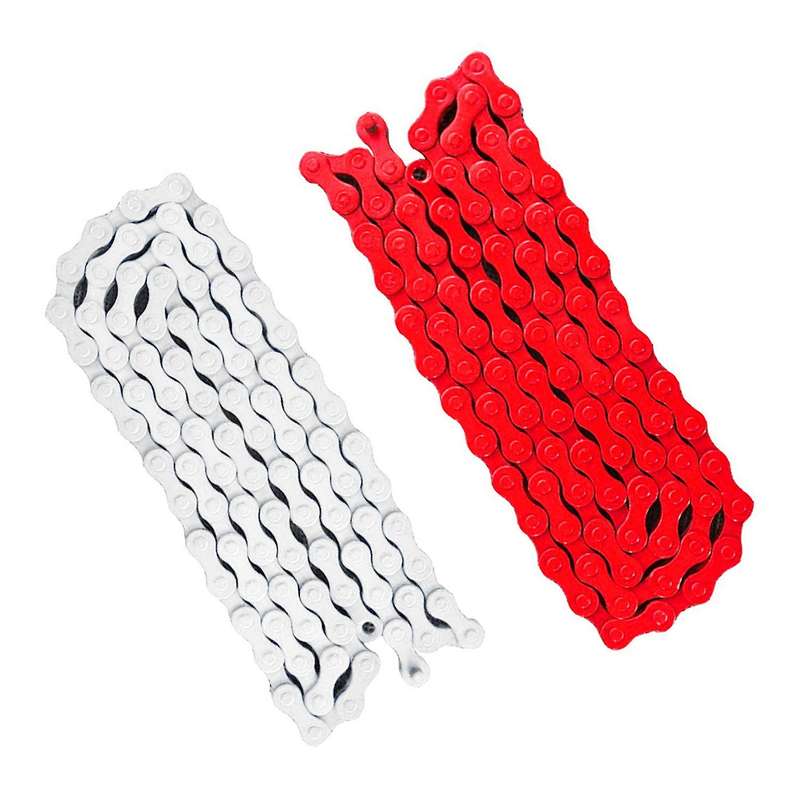 Bicycle 1/2 Inchx 1/8 Inch Fixied Chain Single Speed 96 Link Red
