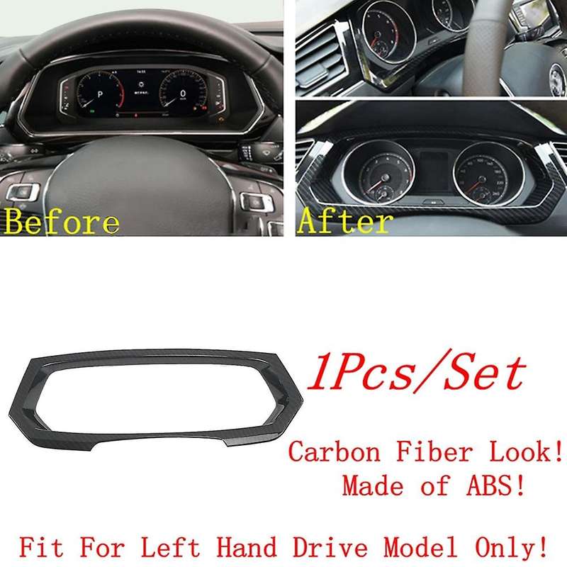Car Dashboard Panel Screen Kit for Tiguan Mk2 2017 -2022 Carbon Fiber