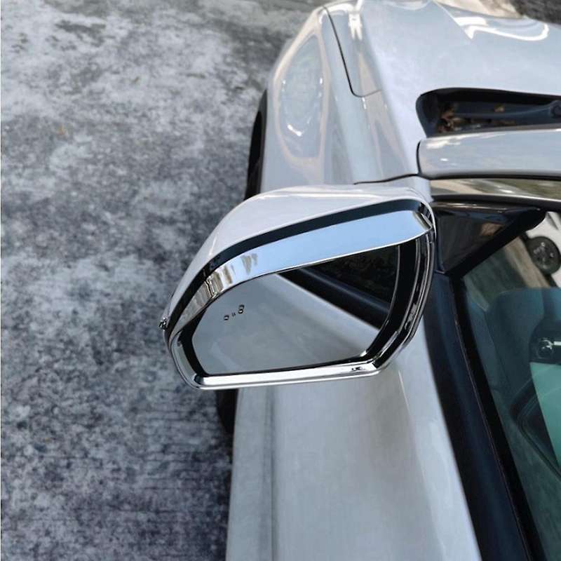 For Ford Evos 2022 Chrome Abs Car Rearview Mirror Rain Eyebrow Cover