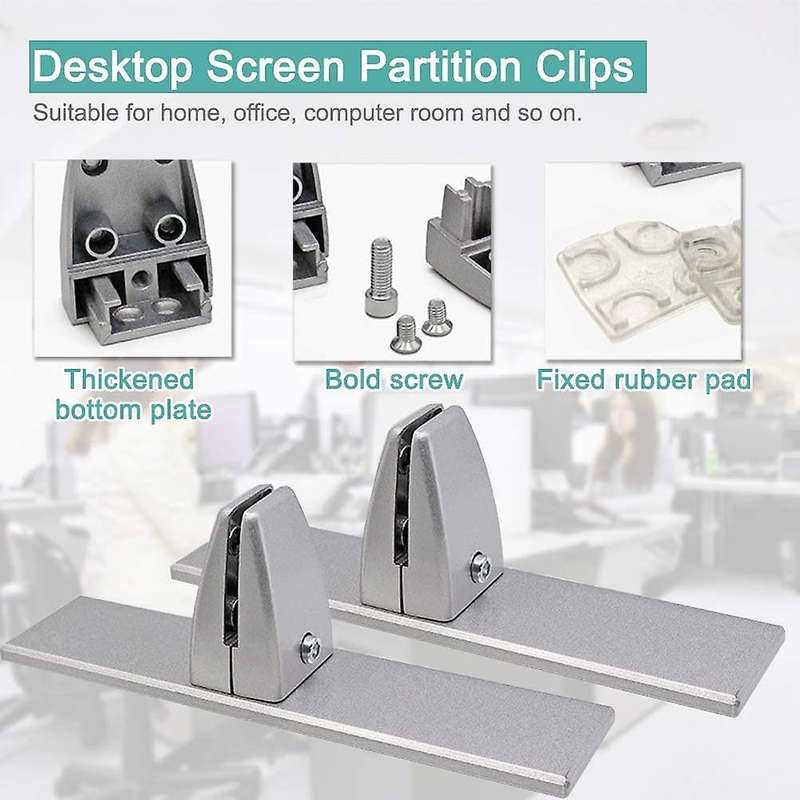 Desktop Partition Support Bracket Shelf Clip Table Board Clamp