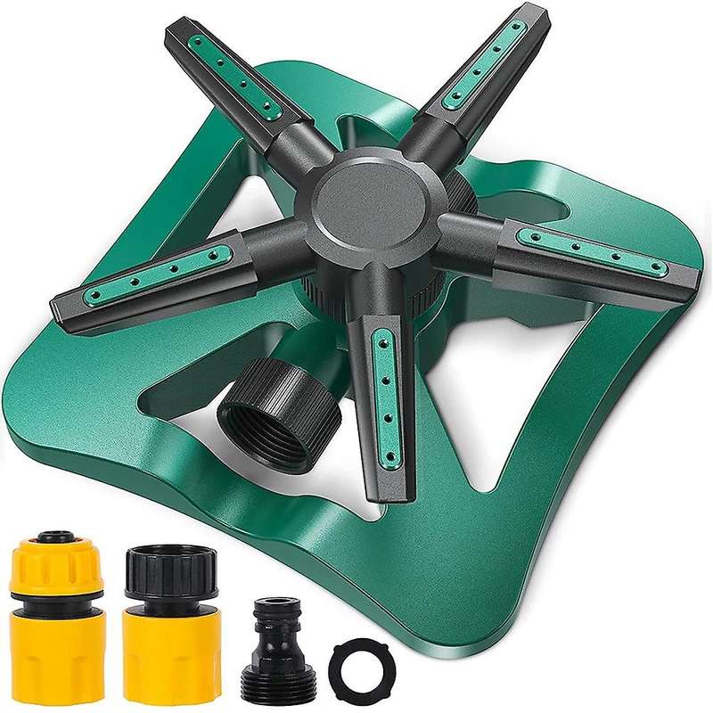 Lawn Sprinklers,5-in-1 Lawn Sprinkler 360-degree Rotation, 5 Arms, A