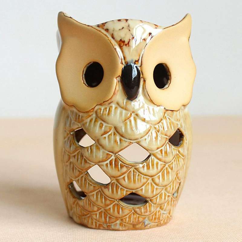 2pcs Owl Decor - Owl Statue Candlestick Holder, Figurines Home Decor