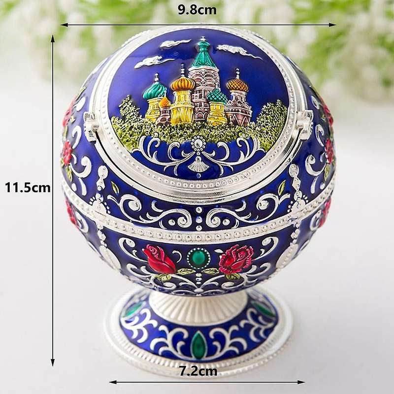 Windproof Ash Tray Zinc Alloy Tabletop Portable Home Decor Ashtrays,1