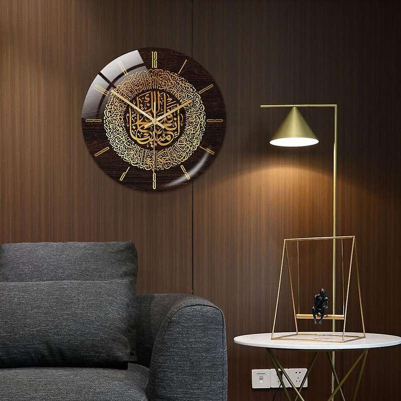 Acrylic Islamic Wall Clock 30cm Muslim Home Deco Wall (rose Gold)