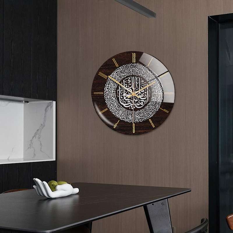 Acrylic Islamic Wall Clock 30cm Muslim Home Deco Wall (rose Gold)