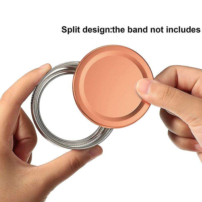 80pieces Regular Mouth Jar Lids Split-type Lids 70mm,gold+silver