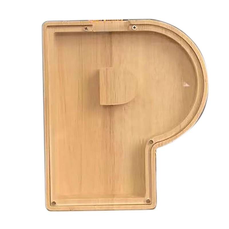 Wooden Piggy Bank Personalized Letters Coin Bank Wooden Money Box - P
