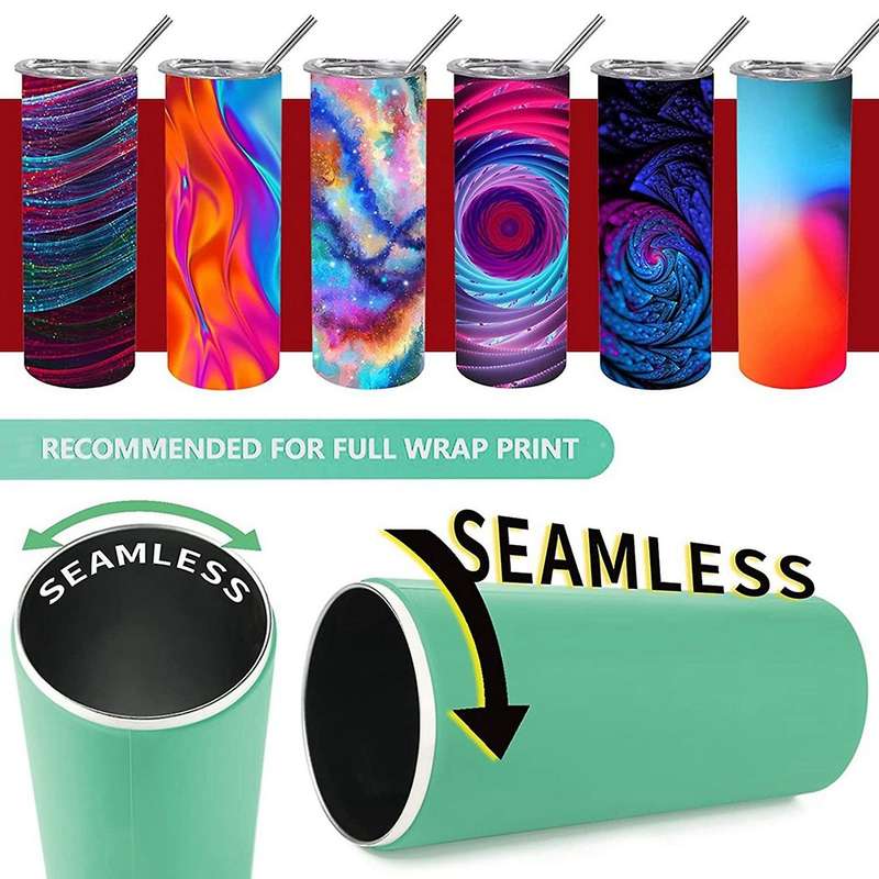 Seamless Silicone Sleeve for Full Wrap Tumbler Blanks Sublimation A