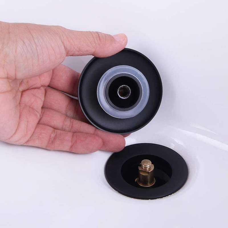 Bathroom Basin Drain Brass Sink Waste Black Popup Bath Sink Drain Kit