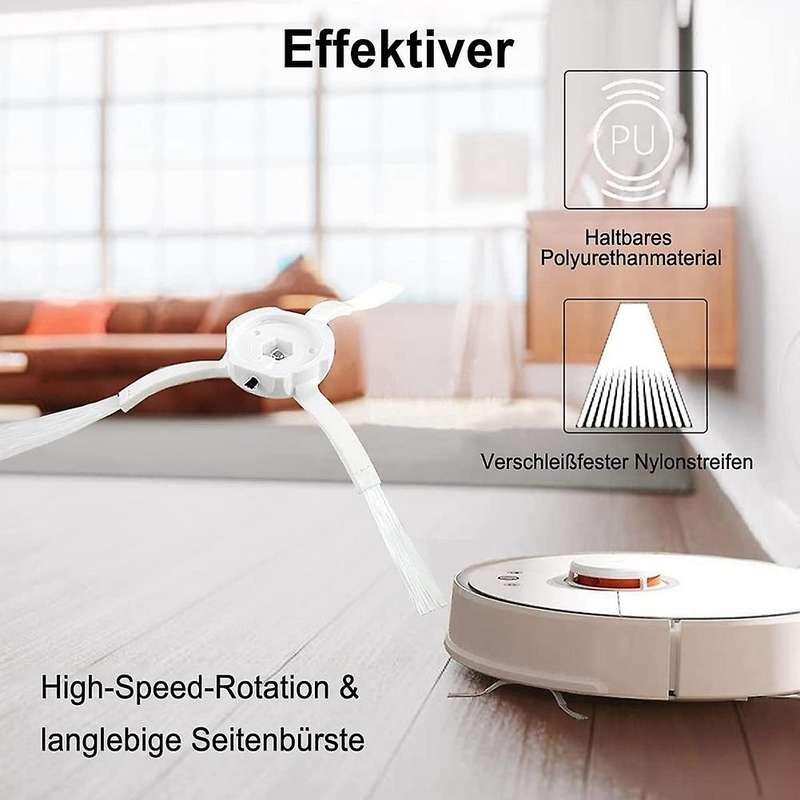 Hepa Filter Washable Main Brush Side Brush Set for Xiaomi Roborock