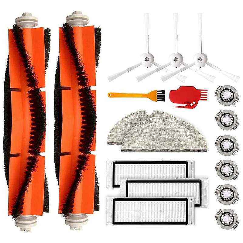 Hepa Filter Washable Main Brush Side Brush Set for Xiaomi Roborock