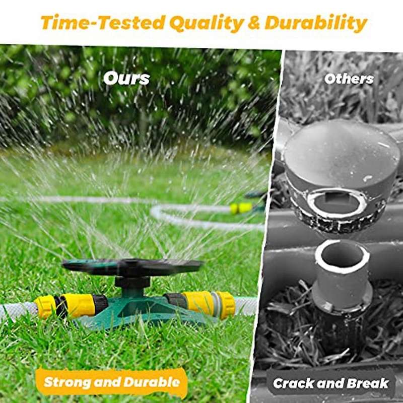 Sprinklers for Yard, 5-in-1 Lawn Sprinkler, 5 Arms, 20 Nozzles,green