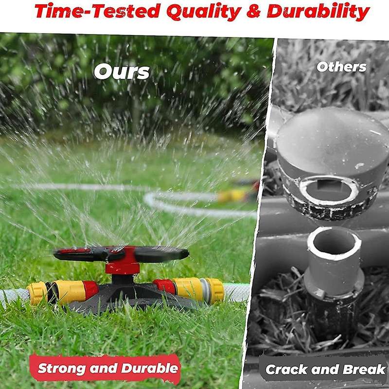 Sprinklers for Yard, 5-in-1 Lawn Sprinkler, 5 Arms, 20 Nozzles,red