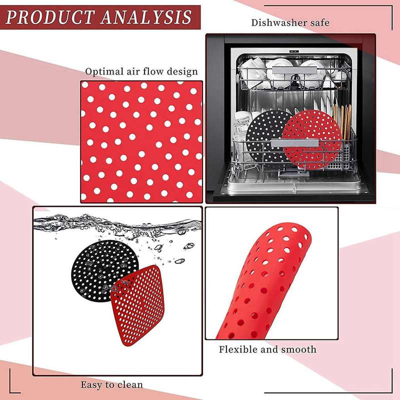 6 Pack Air Fryer Liner, 8 Inch Square Air Fryer Mats, for Cosori