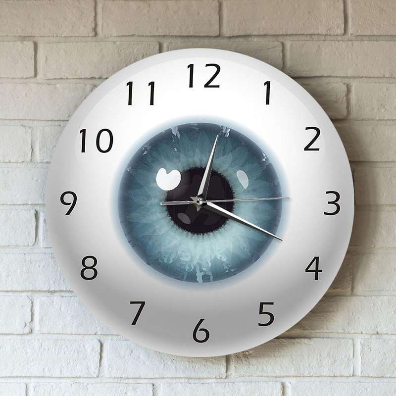 The Eye Eyeball with Beauty Contact Pupil Core Sight Wall Clock Watch