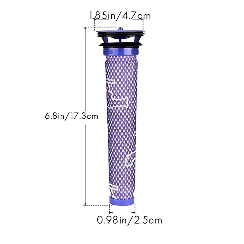 Roller Brush End Cap Hepa Filters for Dyson V6 Dc59 Dc62 Sv03,185mm