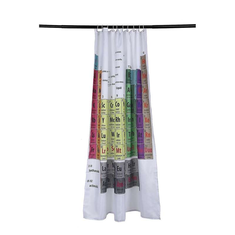 Periodic Table Of The Elements Shower Mildewproof Curtain 150 X 180cm