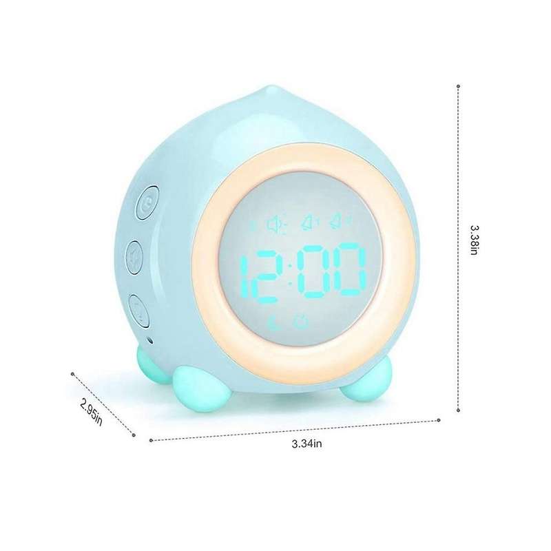Kids Alarm Clock for Kids Color Night Light, Adjustable White