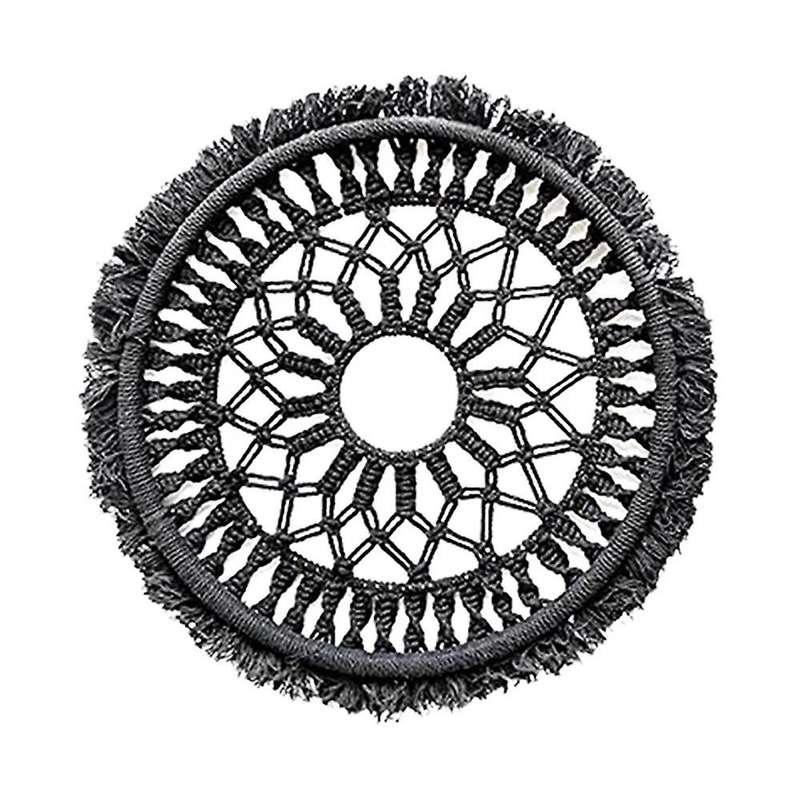 Black Boho Decor Round Tapestry Wall Gothic Home Decor 40cm/16inch