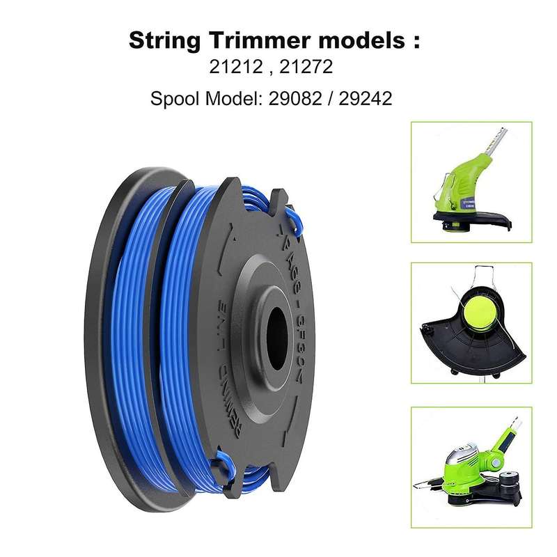 27ft 0.065inch String Trimmer Spool for Greenworks Models 21212 21272