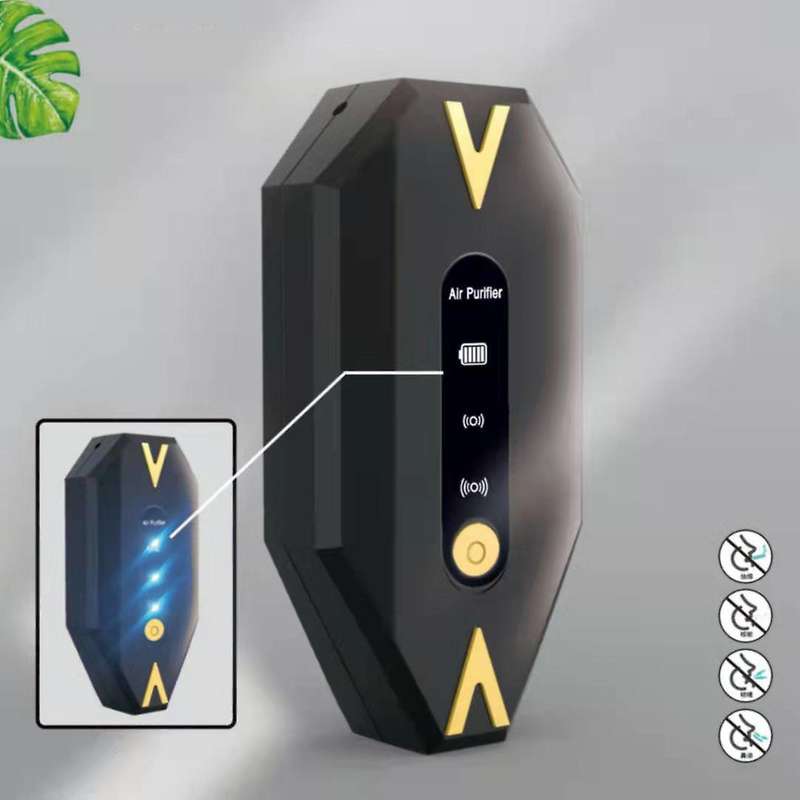 Air Purifier Necklace, Rechargeable Air Purifier Negative Ions,white