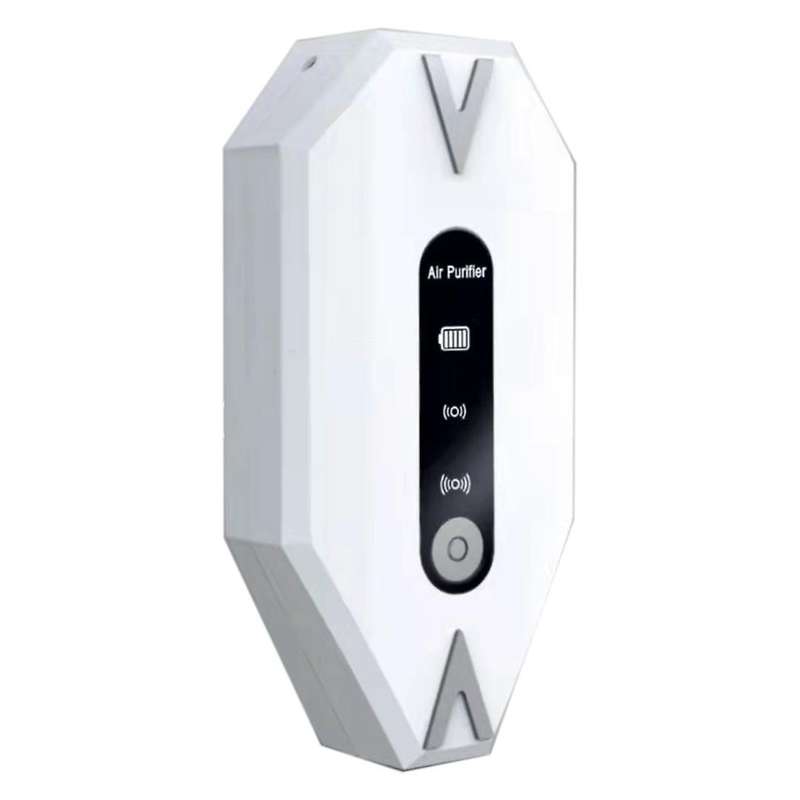 Air Purifier Necklace, Rechargeable Air Purifier Negative Ions,white