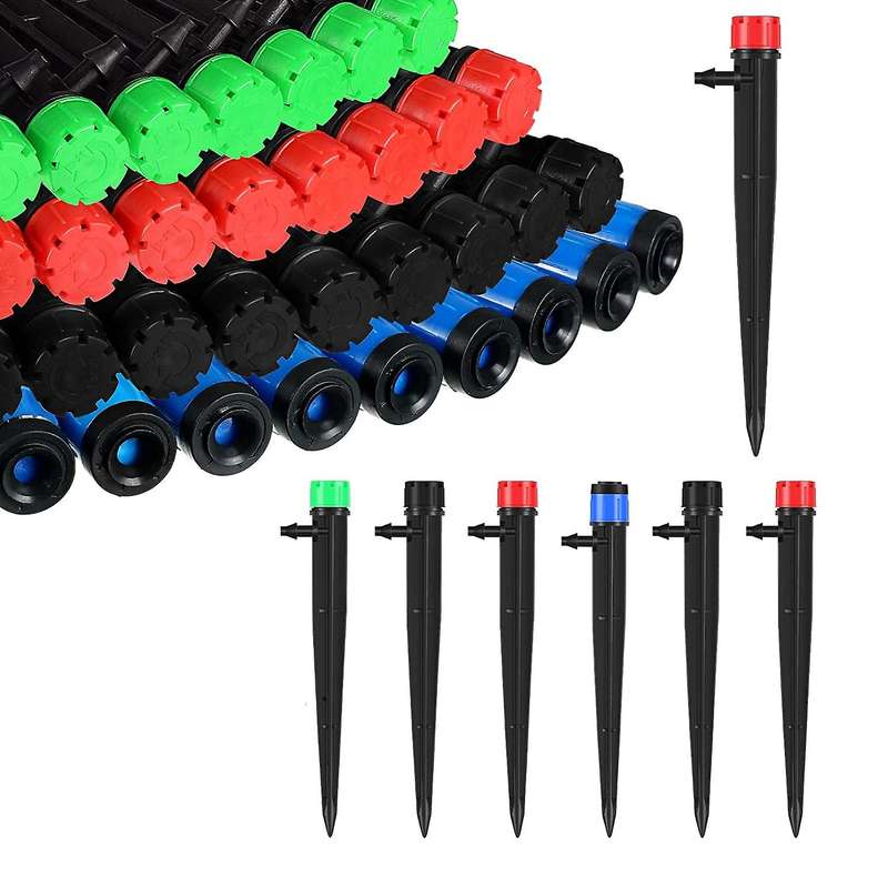 100 Pieces 5.2inches Drip Emitters for 1/4inch Drip Irrigation Tubing