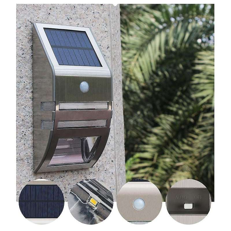Solar Fence Post Lights Motion Sensor Outdoor Waterproof Solar ,b