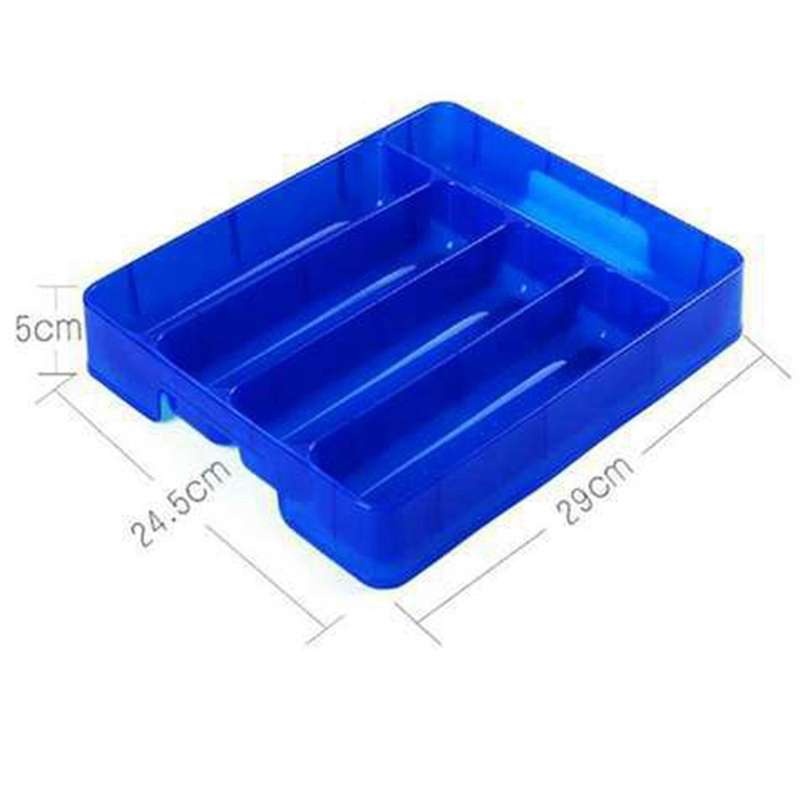 Drawer Tray Spoon Cutlery Separation Finishing Storage Box White