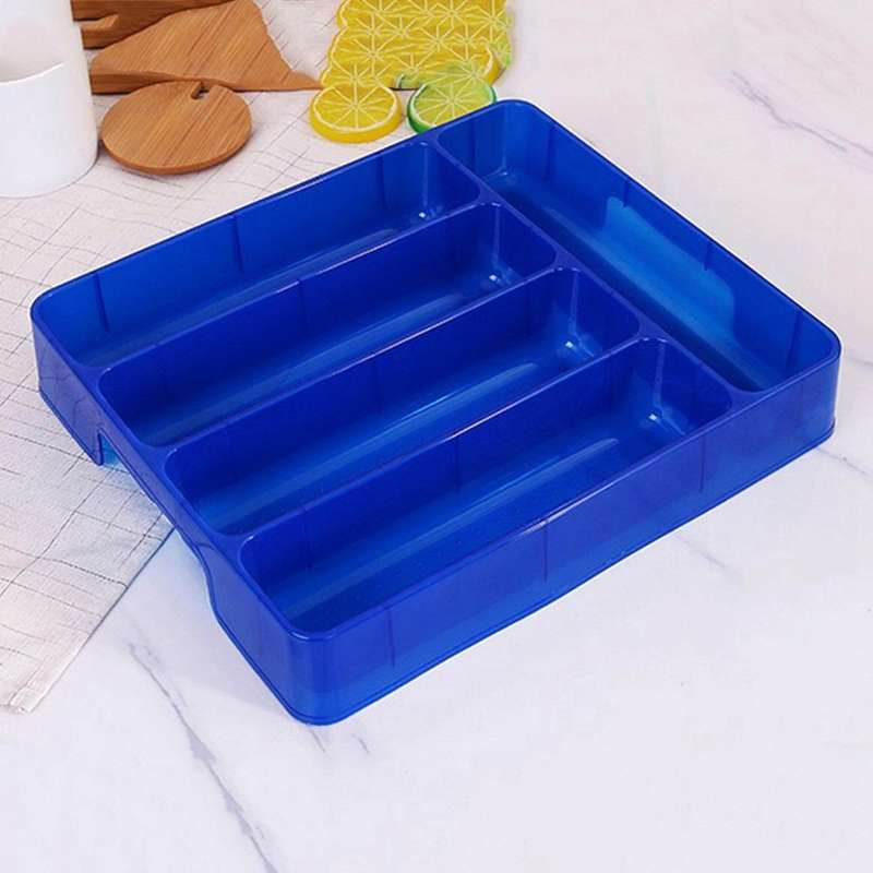 Drawer Tray Spoon Cutlery Separation Finishing Storage Box White