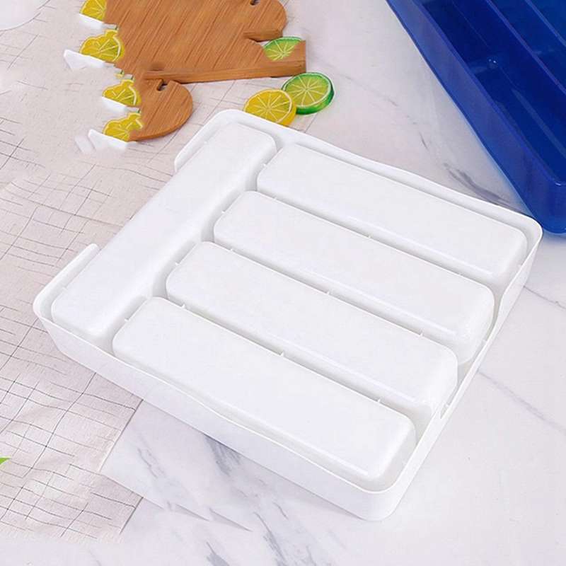Drawer Tray Spoon Cutlery Separation Finishing Storage Box White