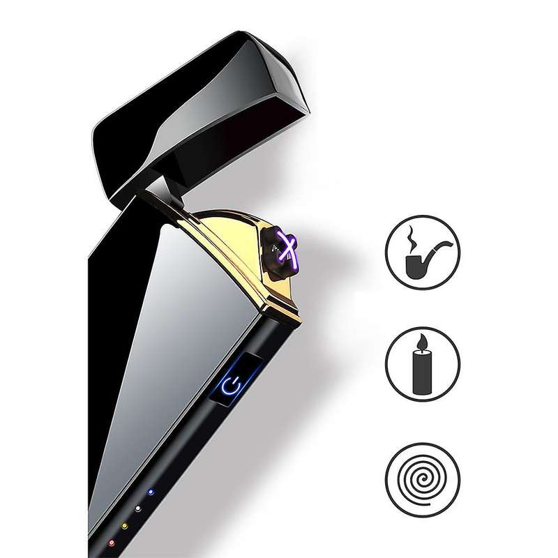 Dual Arc Plasma Rechargeable Usb Lighter for Man Women Gifts(blue)